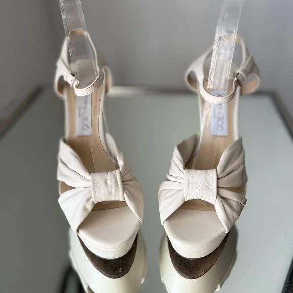 Jimmy Choo Heloise 120MM Leather Platform Sandals $995 39 - Picture 8 of 16